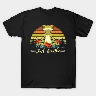 Yoga Frog Just breath T-Shirt